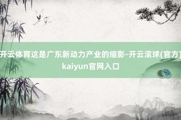 开云体育这是广东新动力产业的缩影-开云滚球(官方)kaiyun官网入口