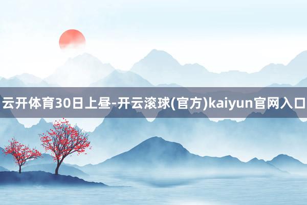 云开体育　　30日上昼-开云滚球(官方)kaiyun官网入口
